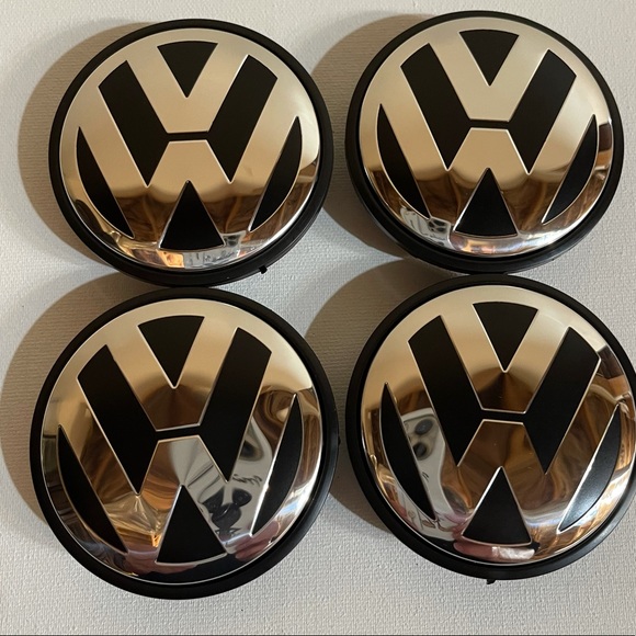 Accessories Volkswagen Wheel Center Caps Silver Black Poshmark